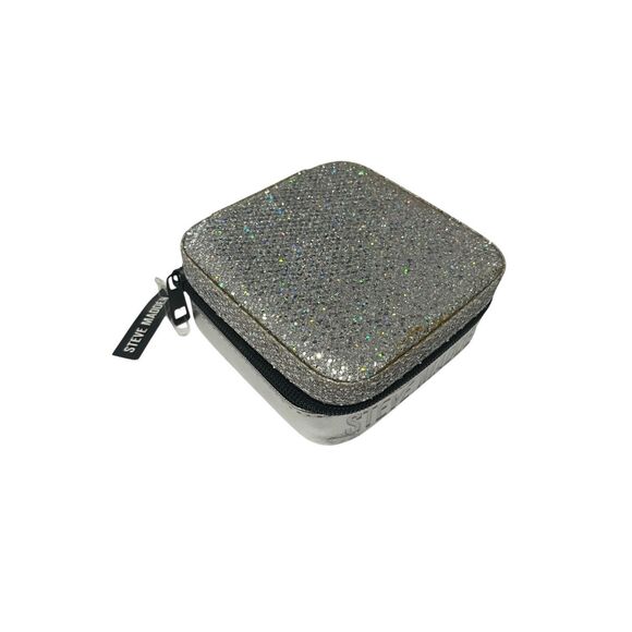 Steve Madden Glitter Square Shape Jewelry Box - Picture 1 of 8